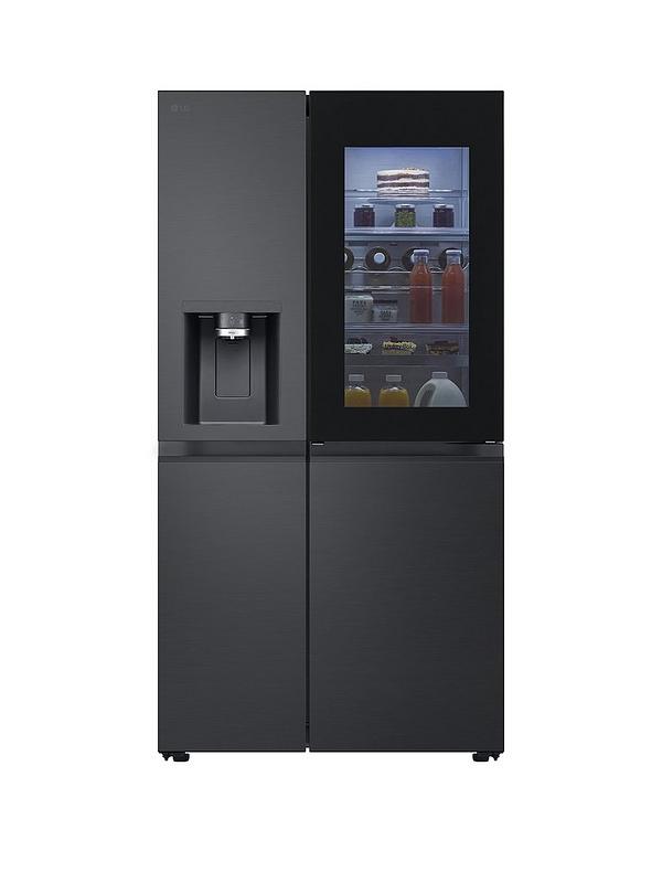 LG InstaView GSXE90EVAD 628L Smart Inverter American Style Fridge Freezer - Black Steel